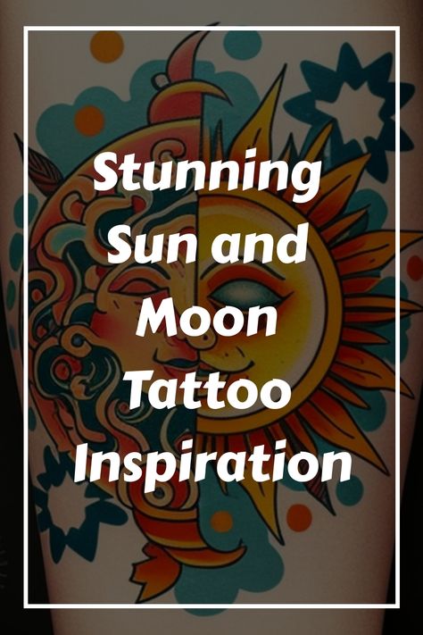 Embrace the cosmic balance with our Sun Moon Tattoo Ideas. Each design intertwines these celestial bodies, symbolizing the duality of life, unity, and harmony. Perfect for those who seek a tattoo that reflects the contrast and connection between day and night. Sun And Moon Tattoo Color, Half Sun Half Moon, Sun And Moon Tattoo Ideas, Sun Moon Tattoo, Moon Tattoo Ideas, Moon Sun Tattoo, Subject Of Art, Sun And Moon Tattoo, Tarot Card Tattoo