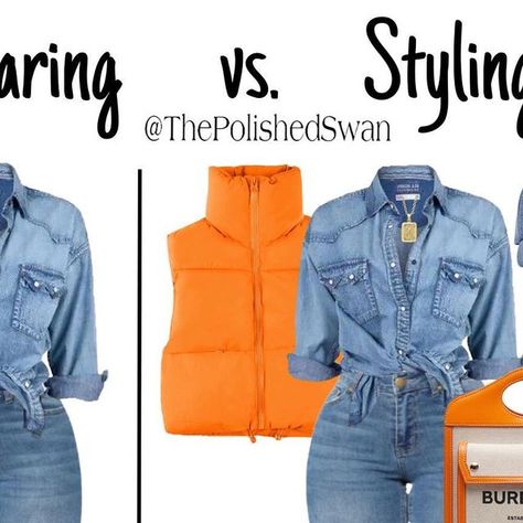 The Polished Swan™️ | Outfit Ideas on Instagram: "#puffervest #cuteoutfit #boots👢 #brownoutfits #turtlenecktop #wearingvsstyling #falloutfitideas #fallfashion2023 #womensoutfit #skinnyjeans #orangeoutfit Denim outfit, wearing Vs styling, cute clothes, stylish fashion, what to wear, lots, outfit ideas for women, puffer vest, fall fashion 2023, outfit ideas for women, mom style inspo, outfits for women, wearable outfit ideas, wearable outfit ideas for women, orange outfit" Orange Vest Outfit, Knit Vest Outfits For Women, Vest Outfit Fall, Women Puffer Vest, Fall Vest Outfits, Knit Vest Outfit, 2023 Outfit Ideas, Puffer Vest Outfit, Vest Outfits For Women