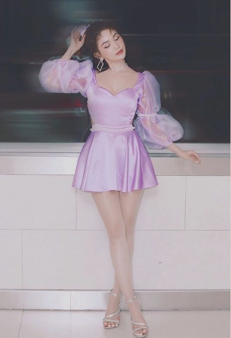 Cute Purple Dress Perpul Dress Outfit, Light Purple Dress Aesthetic, Purple Dress Formal Classy Short, Pastel Purple Outfit Aesthetic, Purple Aesthetic Dress, Cute Purple Dress, Pastel Dress Casual, Light Purple Dress Short, Light Purple Outfit