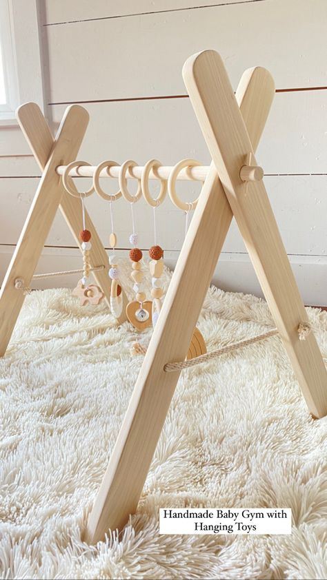 Handmade Wooden Activity Baby Gym/Baby Shower Gift Wooden Baby Gym, Baby Gym Toys, Luxury Baby Gifts, Jungle Gym, Baby Journal, Luxury Baby, Baby Gym, Neutral Nursery, Baby Keepsake