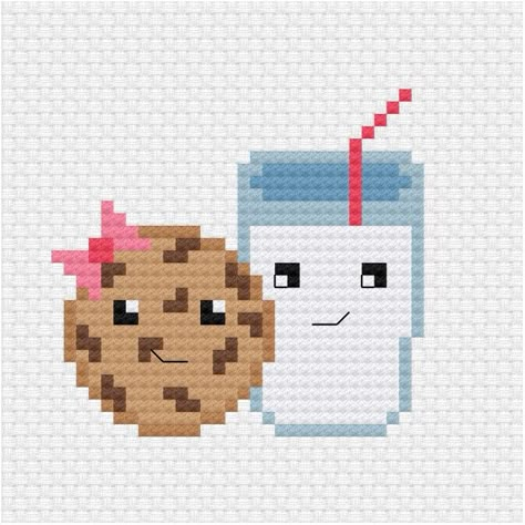 Cross Stitch Kawaii, Cross Stitch Cookies, Cute Small Cross Stitch, Small Cross Stitch Patterns Free Minis, Cookie Cross Stitch, Mini Cross Stitch Patterns Free, Rosemary Ideas, Cross Stitch Food, Kawaii Cross Stitch