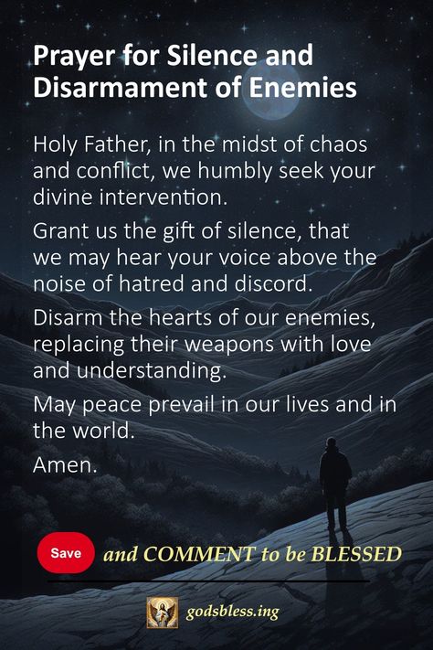 Prayer for Silence and Disarmament of Enemies Shema Yisrael Prayer, Prayer For Enemies, Prayer For Workplace, Work Prayers, Bible Message, Prayer For Wisdom, Overcome Evil With Good, Warfare Prayers, Divine Intervention