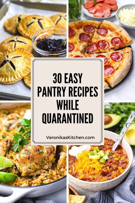 30 Easy Pantry Recipes | Veronika's Kitchen Survival Meals, Cupboard Recipes, Shelf Cooking, Filling Meals, Pantry Meals, Food Cupboard, Pantry Recipes, Healthy Pantry, Vegan Pantry