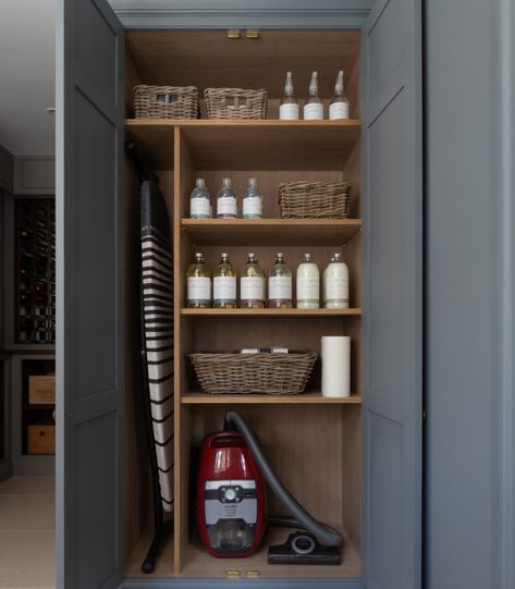 Boot Room Utility, Utility Space, Cleaning Cupboard, Laundry Cupboard, Utility Room Storage, Cupboard Ideas, Utility Room Designs, Humphrey Munson, Utility Closet