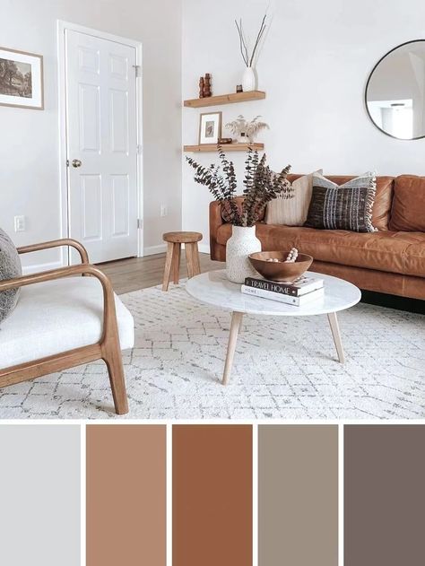 Interior Colour Combinations Living Room, Cozy Interior Color Palette, Living Room Kitchen Color Schemes, Light Brown Couch Living Room Ideas Colour Schemes, Apartment Decor Color Schemes, Condo Color Schemes, Living Room Furniture Colour Combination, Living Room Ideas Color, Apartment Theme Ideas Color Schemes