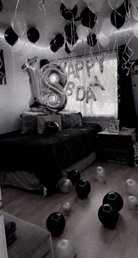 Black & Silver Balloons 18th Birthday Party Ideas For Boyfriend, Bfs 18th Birthday, His 18th Birthday Ideas, Boyfriend 18th Birthday Ideas Surprise, 19th Birthday Ideas For Boyfriend, Boyfriend Birthday Ideas 18th, 18th Birthday Present For Boyfriend, Birthday Presents For Boyfriend 18th, 18th Birthday Presents For Boyfriend