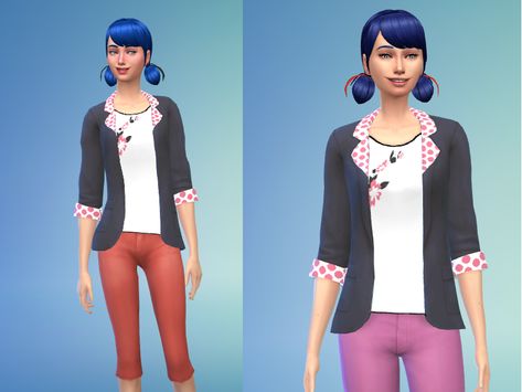 Sims 4 Cc Miraculous Ladybug, Sims 4 Ladybug, Miraculous Ladybug Marinette, Uraraka Cosplay, Bug Clothing, Ladybug Dress, Los Sims, Sims Community, Ts4 Cc