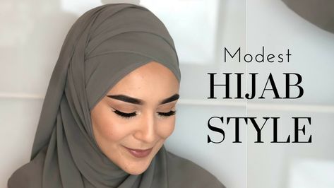 thumbnail Hijab Chest Coverage Tutorial, Turban Mode, Hijab Sport, Modest Hijab, Printed Scarves, Turban Hijab, Hijab Wedding, Simple Hijab, Hijab Style Tutorial