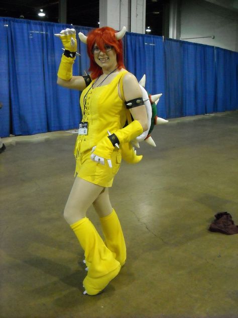 Bowser Halloween Costume, Bowser Cosplay, Bowser Costume, Video Game Costumes, Yellow Jumpsuit, Girl Cosplay, Cos Play, Fall Time, Play Ideas