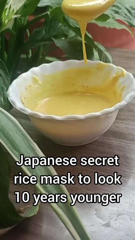 Rice Mask, Natural Skin Care Ingredients, Skin Face Mask, Clear Healthy Skin, Natural Skin Care Remedies, Face Creams, Diy Skin Care Recipes, Skin Care Face Mask, Face Pack