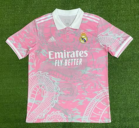 Pink Football Shirt, Tyrant Resident Evil, Real Madrid Shirt, Pink Football, Football Jersey Shirt, Football Jersey Outfit, Retro Football Shirts, Pink Dragon, Jersey Outfit