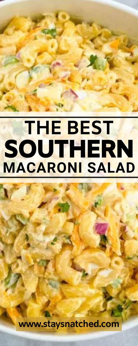 Pasta Salad Recipes Southern, Pasta Salad Recipes With Shells, Macaroni Salads Cold, Elbow Macaroni Pasta Salad, Cold Pasta Recipes Easy Macaroni Salads, Southern American Food Recipes, Southern Style Macaroni Salad, Different Macaroni Salads, Soul Food Macaroni Salad