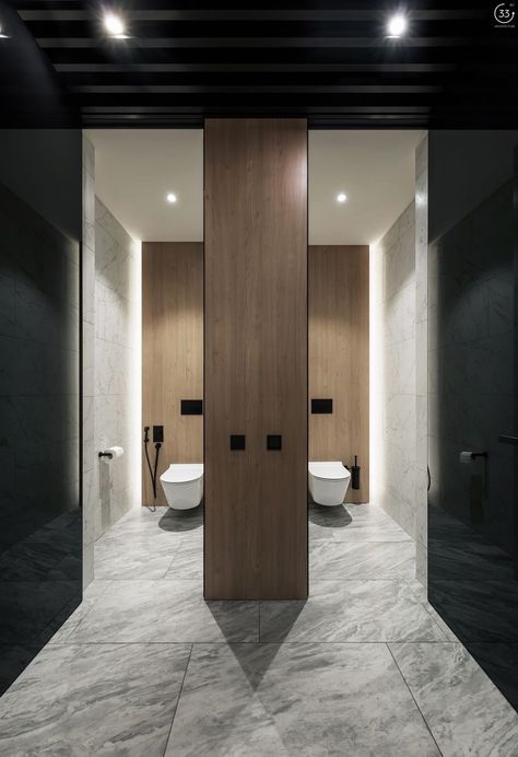 Commercial Toilet Design, Public Toilet Interior, Public Bathroom Design, Public Toilet Design, Office Bathroom Design, Bathroom Public, Office Restroom, Commercial Bathrooms, Public Restroom Design