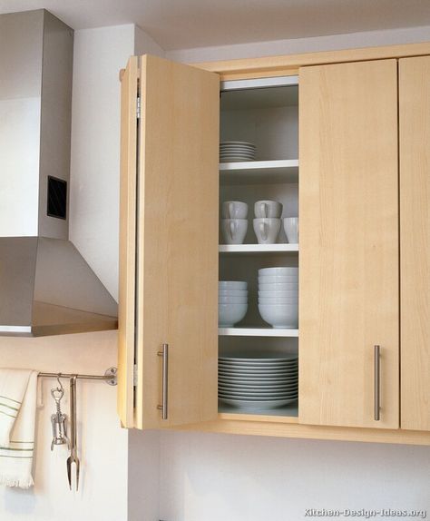 Modern Light Wood Kitchen Cabinets  #03 (Alno.com, Kitchen-Design-Ideas.org) Bifold Cabinet Doors, Cabinet Doors Diy, Square Kitchen Layout, Light Wood Kitchen Cabinets, Tv Cabinets With Doors, Cabinet Door Designs, Light Wood Kitchens, Diy Cabinet Doors, Tiny Kitchen Design