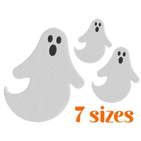 Ghost Embroidery Design, MACHINE EMBROIDERY, Halloween Embroidery Design, Digital Download, Filled Stitch, 7 Sizes by SewSweetParadise on Etsy PES DST EXP HUS JEF VIP VP3 Ghost Embroidery, Embroidery Halloween, Fall Embroidery Designs, Fall Embroidery, Halloween Embroidery Designs, Halloween Embroidery, File Types, Stitch Design, Design Digital