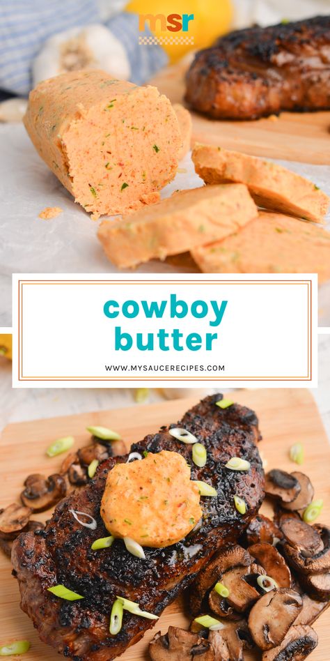 This viral Cowboy Butter recipe can be served over a sizzling hot steak, melted for a succulent dipping sauce, or slathered on bread! Spicy Compound Butter, Cowboy Butter Recipe, Cowboy Recipes, Spicy Butter, Shrimp Dipping Sauce, Butter Boards, Cowboy Butter, Compound Butter Recipe, Chili Oil Recipe