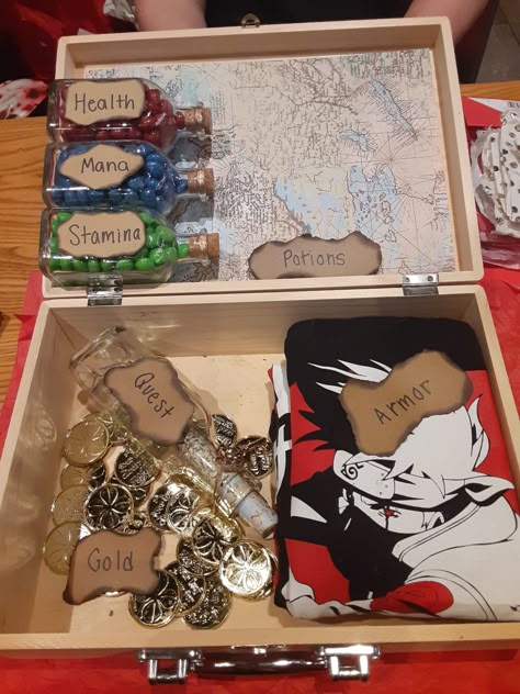 I made this for valentine's day for my bf  original idea from another PIN titled my first diy bf gift. Marvel Anniversary Gifts, Presents For Gamers Boyfriend, Boyfriend Gamer Gifts, Gift For Nerdy Boyfriend, Gift Ideas For Nerdy Boyfriend, Diy Gifts For Gamer Boyfriend, Valentines Gift For Boyfriend Gamer, Nerdy Valentines Gifts For Him, Gamer Bf Gifts