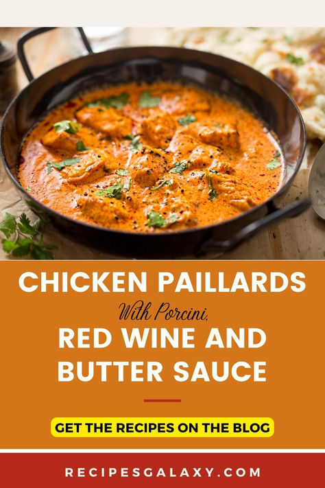 Chicken Paillards With Red Wine And Butter Sauce