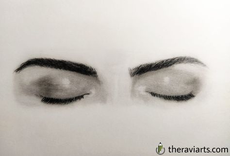 Eyes Drawing Closed, Two Eyes Drawing, Drawing Closed Eyes, Pretty Hacks, Closed Eye Drawing, Eyes Step By Step, Eyelashes Drawing, Human Body Drawing, Eye Drawing Tutorials