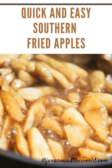 Southern Fried Apples - Jen Around the World Easy Fried Apples, Fried Apples Recipe Easy, Southern Fried Apples, Meal Breakfast, Boat Food Ideas, Apple Recipes Easy, Lake Food Ideas Summer, Food Ideas Summer, Lake Food Ideas