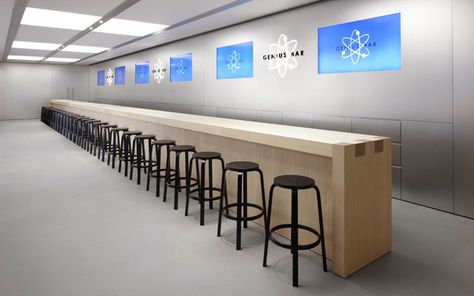 Update: Shanghai Apple Store / Bohlin Cywinski Jackson by Roy Zipstein Apple Store Interior, Apple Genius Bar, Genius Bar, School Libraries, Stem Lab, Pub Design, Mobile Store, Library Furniture, Pub Table Sets