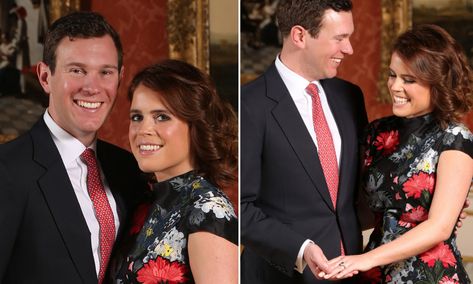 Princess Eugenie Engagement Ring, Celebrity Brides, Meghan Markle News, Jack Brooksbank, Sapphire And Diamond Engagement Ring, Stunning Wedding Photos, Celebrity Bride, Lady Louise Windsor, Sarah Ferguson