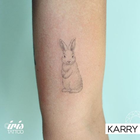 Bunny Paws, Bunny Tattoo, Iris Tattoo, Rabbit Tattoo, Cute Tats, Bunny Tattoos, Rabbit Tattoos, Fine Line Tattoo, Cute Little Tattoos