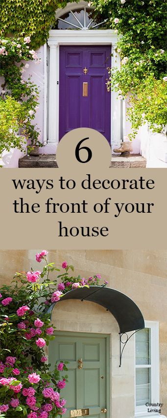 First impressions are everything, and what your home looks like from the outside could say a lot about what it may look like on the inside. Keeping the outside of your house looking clean, neat and manicured will not only send a positive message to neighbours, guests and visitors, but your property will also be somewhere you're proud to come home to. Here are six simple ways to create instant curb appeal... Doorstep Decor, Subdivision Entrance, Doorway Decor, Garden Retreat, Door Colors, Door Canopy, Small Doors, Front Door Colors, Front Entrances