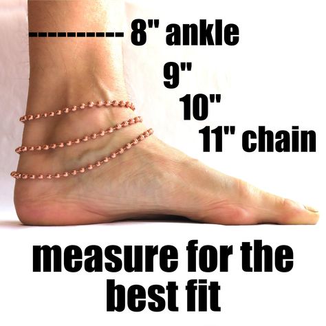 Copper Anklet, How To Clean Copper, Anklet Chain, Celtic Style, Ankle Chain, S Hook, Figaro Chain, Beaded Anklets, Bead Chain