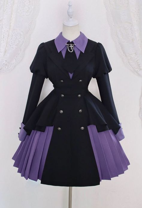 New Colors Available 【Black X Purple & Black X Red】 for Alice Girl 【-Fairy Academy-】 Lolita OP Dress ◆ Shopping Link >>> https://lolitawardrobe.com/alice-girl-fairy-academy-lolita-op-dress_p7062.html Purple And Black Dress, Op Dress, Vestidos Vintage, Layer Dress, Long Puff Sleeves, Lolita Dress, Gothic Lolita, Lolita Fashion, Lantern Sleeves