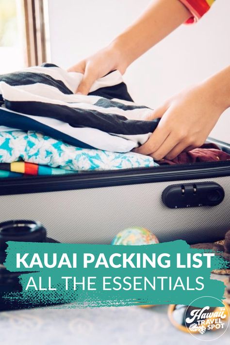 Are you planning a Kauai vacation and need a packing list for Kauai? You're in luck! Packing for Kauai Hawaii has never been easier! We've visited lots of times and know exactly what you NEED including what to wear for different Hawaii tours and activities, Kauai luaus, exploring the Na Pali Coast, and so much more! You'll get a Kauai packing list for women, men, and kids. Check out this Kauai Hawaii packing list right now! Packing List For Women, Hawaii Packing List, Hawaii Packing, Kauai Travel, Na Pali Coast, Romantic Hideaways, Kauai Vacation, Usa Bucket List, Trip Destinations