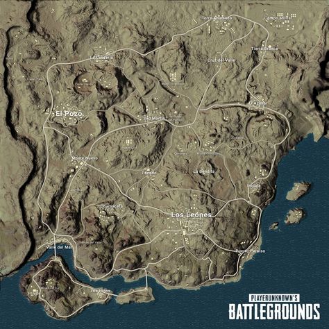 Bluehole offers a look at PUBG's new desert map: Miramar - Neowin Map Pubg Hd, Miramar Map, Desert Map, 4k Wallpaper For Mobile, Samurai Artwork, Pubg Lite, Map Wallpaper, Gaming Wallpapers, Free Sites