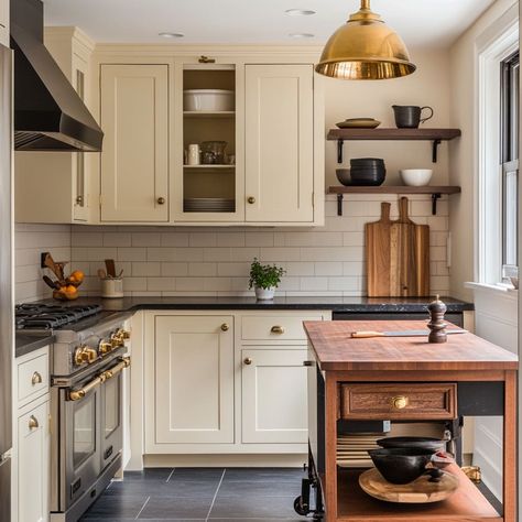 Small Kitchen With Outside Door, Small U Shape Kitchen, Kitchen Ideas L Shaped, Small Corner Kitchen, Small Kitchen With Island, Small L Shaped Kitchen, Small American Kitchen, Kitchen Small Space, Small Cottage Kitchens