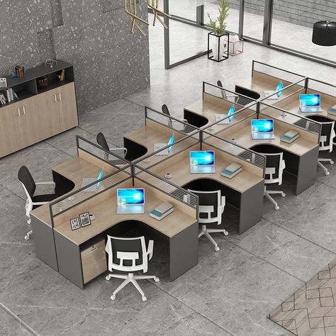 Maximizing Efficiency: Top 8 Cubicle Office Layout Ideas for 2024 | Mige Office Furniture Factory Office Cubicle Layout Floor Plans, Cubicle Layout Ideas, Cubicle Layout, Cubicle Office, Cubicle Design, Office Layout Ideas, Office Table Design, Office Pods, Furniture Storage Cabinets