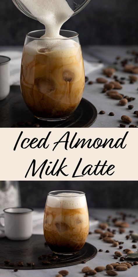 Drinks With Almond Milk, Almond Milk Drink Recipes, Almond Milk Cold Foam Recipe, Drinks With Almond Milk Healthy, Almond Milk Espresso Drinks, Almond Milk Coffee Recipes, Almond Milk Latte Recipe, Menu Photoshoot, Almond Milk Drinks