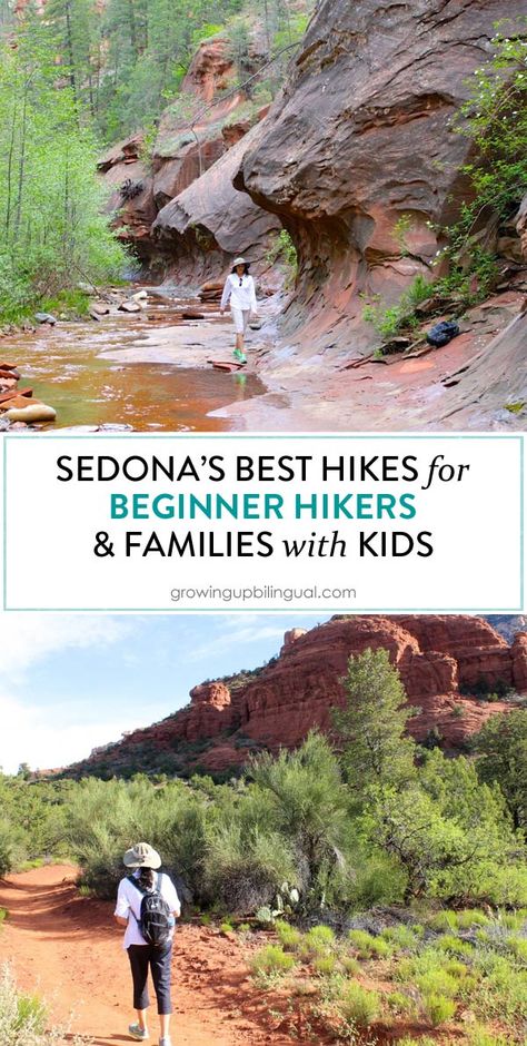 Best Hiking in Sedona For Beginner Hikers and Families With Kids Sedona Arizona Travel, Sedona Hikes, Sedona Travel, Sedona Vacation, Beginner Hiker, Southwest Travel, Trip To Grand Canyon, Arizona Adventure, Arizona Vacation