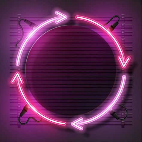 Glowing neon abstract round frame. vinta... | Premium Vector #Freepik #vector #neon-shape #neon-circle #glowing-circle #circle-light New Instagram Logo, Neon Frame, Neon Abstract, Bg Design, Circle Logo Design, Neon Backgrounds, Pink Background Images, Photo Logo Design, Cute Backgrounds For Phones