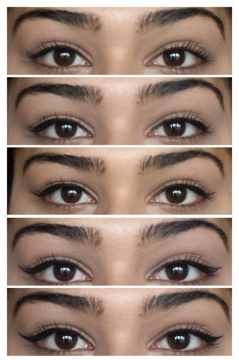 Hello there beauties, in this article I (Tanya) will be showing you four different ways to apply your eyeliner. So let’s get into it! I always apply a skin color eyeshadow before I apply my e… Wingless Eyeliner, Eyeliner No Wing, Tight Line Eyeliner, Pin Up Eyeliner, Classic Winged Eyeliner, Eyeliner For Round Eyes, Tightlining Eyes, Basic Eyeliner, Eyeliner For Big Eyes