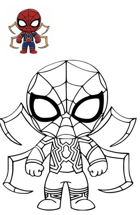 Spiderman Coloring Pages, Boys Coloring Pages, Iconic Duos, Avengers Coloring Pages, Minions Coloring Pages, Spiderman Coloring, Free Kids Coloring Pages, Easy Art For Kids, Superhero Coloring