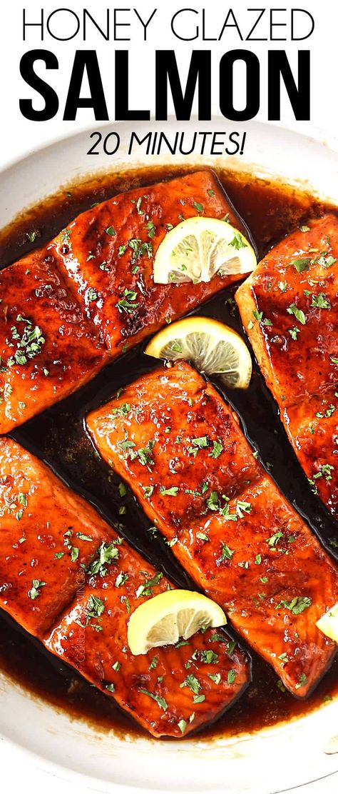 Best Sockeye Salmon Recipe, Salmon Recipes Honey, Honey Garlic Glazed Salmon, Sockeye Salmon Recipes, Honey Glazed Salmon Recipe, Salmon Fillet Recipes, Sauce Video, Honey Glazed Salmon, Salmon Glaze Recipes