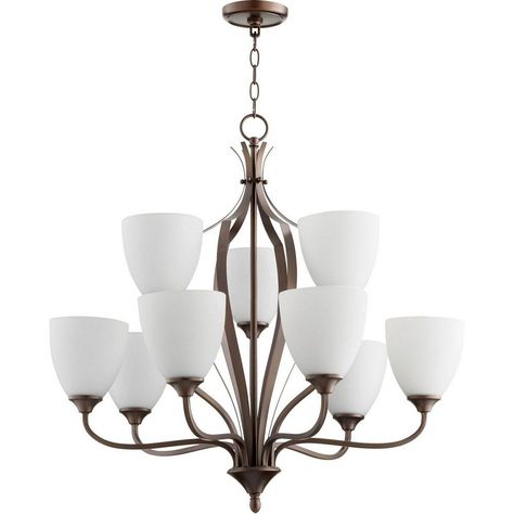 Quorum International Jardin 9-Light Chandelier in Oiled Bronze.   #lightfixtures #lighting #decor #lights #remodeling #chandelier #chandeliers Shaded Chandelier, Quorum Lighting, Transitional Chandelier, Transitional Chandeliers, Bronze Chandelier, Traditional Chandelier, Chandelier Style, Chandelier For Sale, Chandelier Shades