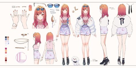 Character Reference Sheet, Character Model Sheet, Anime Inspired Outfits, What To Draw, Character Sheet, Character Modeling, Anime Inspired, Anime Artwork, Anime Outfits