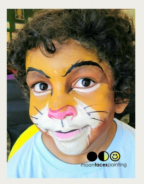 Simba The Lion King Face painting moon Faces painting Lion King Face Paint, Lion Face Paint Easy, Rafiki Costume, Lion Face Paint, Face Paint Easy, Lion Makeup, Simba The Lion King, Faces Painting, Moon Faces