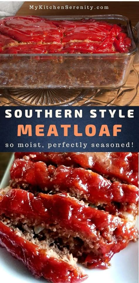 Southern Meatloaf, Tasty Meatloaf Recipe, Beef Meatloaf, Homemade Meatloaf, Classic Meatloaf Recipe, Good Meatloaf Recipe, Southern Recipes Soul Food, Best Meatloaf, Ground Beef Recipes Easy