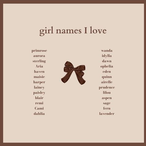 Names I Love, Tatabahasa Inggeris, Sweet Baby Names, Anak Haiwan, Best Character Names, Fantasy Names, Aesthetic Names, Pretty Names, Name Inspiration