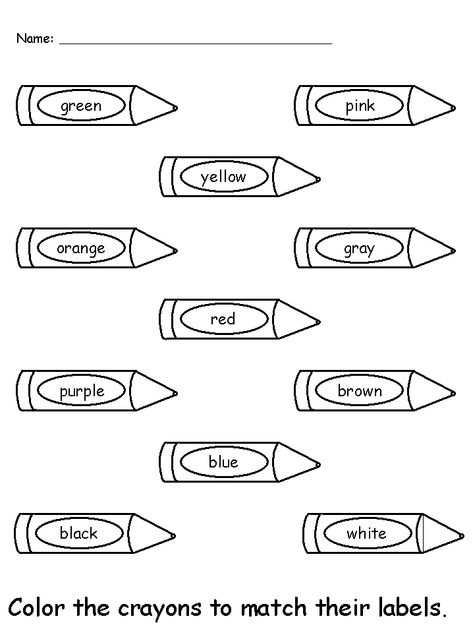 Preschool Worksheets - Color Review Colors Preschool, Color Review Preschool Worksheets, Colours Name Worksheet, Colors Worksheet, 90 Hair, Coloring Worksheets For Kindergarten, Color Worksheet, Color Worksheets For Preschool, Preschool Names