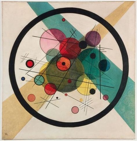 Circles in a Circle by Wassily Kandinsky (1923) Kandinsky Circles, Art Kandinsky, متحف فني, Kandinsky Art, Circle Canvas, Most Famous Paintings, Circle Painting, Philadelphia Museum Of Art, Circle Art