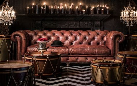 Chesterfield Sofa Living Room, Chesterfield Living Room, Masculine Decor, Timothy Oulton, Leather Sofa Living Room, British Furniture, Leather Chesterfield Sofa, Leather Chesterfield, Barker And Stonehouse