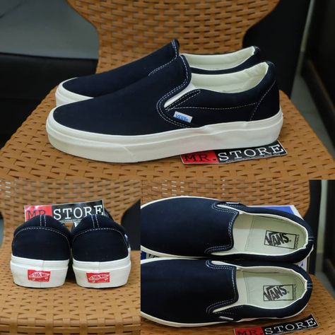 EADY STOCK!! . Vans Vault OG LX Slip-On Dark Blue Size Vans Classic Slip On, Vans Classic, Vans Classic Slip On Sneaker, Slip On Sneaker, Dark Blue, Slip On, Wardrobe, Sneakers, Blue