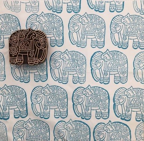 Block Print Products, Hand Block Printed Fabrics, Jaipur Block Print, Block Printing Designs, Glaze Patterns, Elephant Print Fabric, Tats Ideas, Wood Printing Blocks, Hand Block Printing